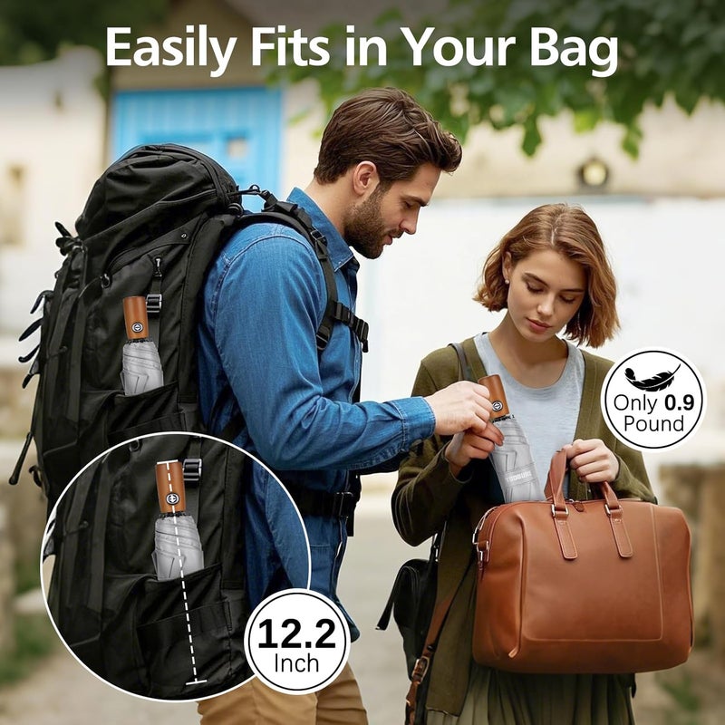 Yoobure Travel Umbrella Portable Compact Umbrellas, Pocket Mini for Purse, Umbrellas for UV Sun & Rain Small for Backpack, Umbrella with Case Folding for Kids Women - Image 4